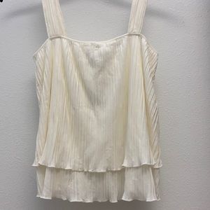 NWT Express Pleated White Tank